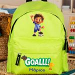 Σχολική Τσάντα Πλάτης Νηπιαγωγείου Λαχανί με Ποδοσφαιριστή