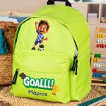 Σχολική Τσάντα Πλάτης Νηπιαγωγείου Λαχανί με Ποδοσφαιριστή