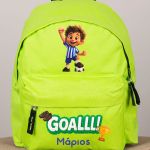 Σχολική Τσάντα Πλάτης Νηπιαγωγείου Λαχανί με Ποδοσφαιριστή