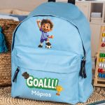 Σχολική Τσάντα Πλάτης Νηπιαγωγείου Γαλάζια με Ποδοσφαιριστή