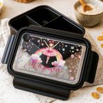 Παιδικό Δοχείο Φαγητού Μαύρο – Lunch Box με Μπαλαρίνα