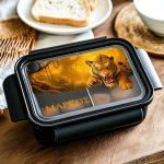 Δοχείο Φαγητού Παιδικό, Μαύρο με Σχέδιο Άγρια Τίγρη