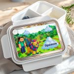 Προσωποποιημένο Λευκό Δοχείο Φαγητού με Video Game