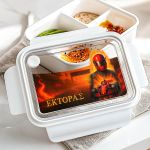 Λευκό Παιδικό Δοχείο Φαγητού με Όνομα και Φορμουλα 1