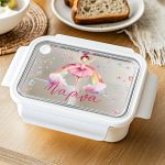 Παιδικό Δοχείο Φαγητού Λευκό – Lunch Box με Μπαλαρίνα