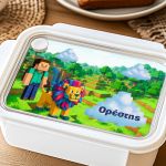 Προσωποποιημένο Λευκό Δοχείο Φαγητού με Video Game