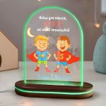 Επιτραπέζιο Φωτιστικό LED για Αγόρια με Ονόματα & Υπερήρωες