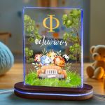 Επιτραπέζιο Φωτιστικό για Παιδιά με Όνομα & Σχέδιο Ζωάκια