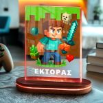 Επιτραπέζιο Φωτιστικό για Παιδιά με Όνομα & Σχέδιο Πολεμιστή