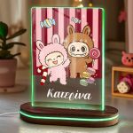 Επιτραπέζιο Φωτιστικό για Παιδιά με Όνομα & Σχέδιο Αρκουδάκια