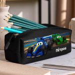 Προσωποποιημένη Σχολική Κασετίνα Μαύρη με Φόρμουλα 1