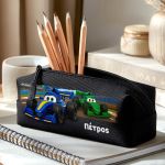 Προσωποποιημένη Σχολική Κασετίνα Μαύρη με Φόρμουλα 1