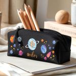 Προσωποποιημένη Σχολική Κασετίνα Μαύρη με Σχέδιο Πλανήτες