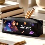 Σχολική Κασετίνα Προσωποποιημένη Μαύρη με Διάστημα