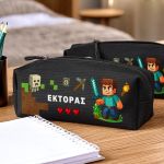 Σχολική Κασετίνα Προσωποποιημένη Μαύρη με Video Game
