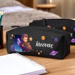 Σχολική Κασετίνα Προσωποποιημένη Μαύρη με Διάστημα