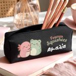 Προσωποποιημένη Σχολική Κασετίνα Μαύρη με Σχέδιο Squishees