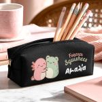 Προσωποποιημένη Σχολική Κασετίνα Μαύρη με Σχέδιο Squishees