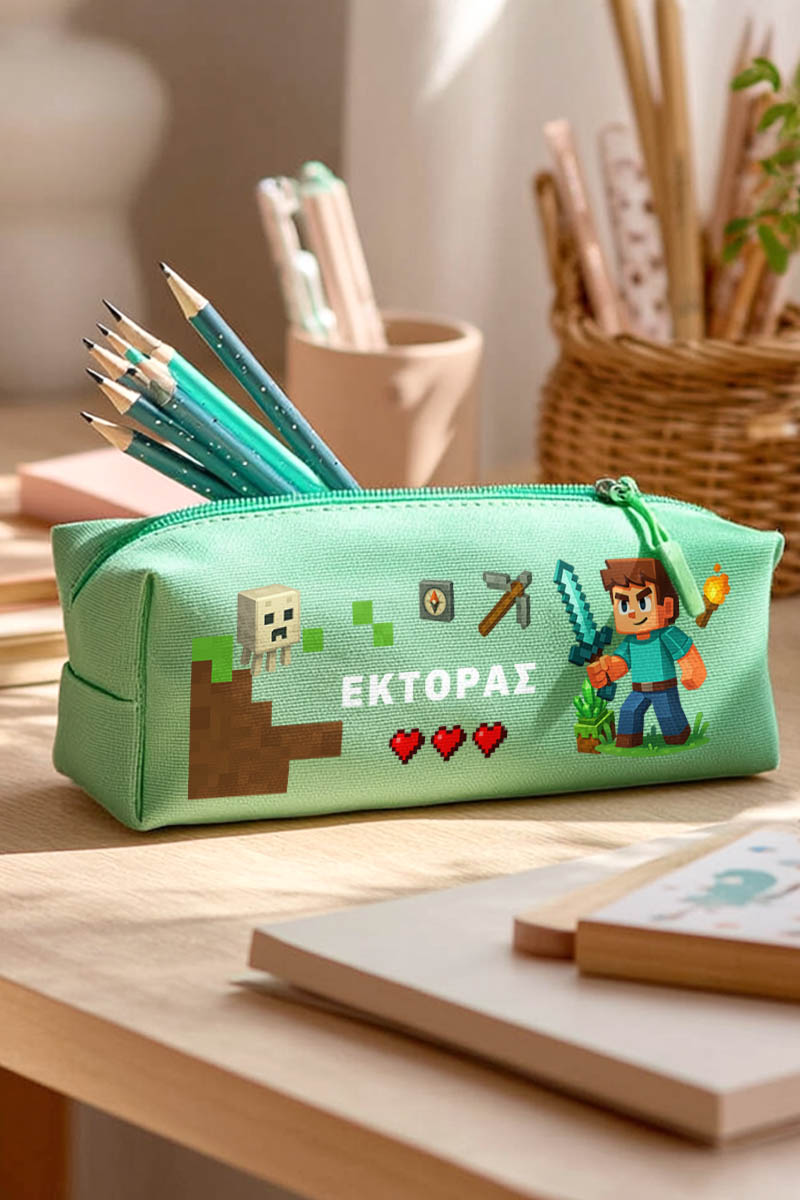 Σχολική Κασετίνα Προσωποποιημένη Πετρόλ με Video Game
