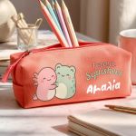Προσωποποιημένη Σχολική Κασετίνα Κοραλί με Σχέδιο Squishees