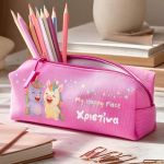 Προσωποποιημένη Σχολική Κασετίνα Φούξια με Σχέδιο Μονόκερο