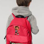 Σχολική Τσάντα Πλάτης Νηπιαγωγείου Κόκκινη με Ποδοσφαιριστή