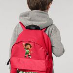 Σχολική Τσάντα Πλάτης Νηπιαγωγείου Κόκκινη με Ποδοσφαιριστή