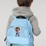 Σχολική Τσάντα Πλάτης Νηπιαγωγείου Γαλάζια με Ποδοσφαιριστή