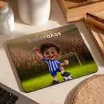 Προσωποποιημένο Mousepad για Αγόρι με Κυανόλευκο Παίχτη
