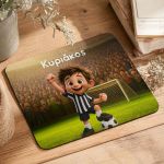 Προσωποποιημένο Mousepad για Αγόρι με Ασπρόμαυρο Παίχτη