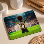 Mousepad για Παιδιά με Σχέδιο Κιτρινόμαυρο Ποδοσφαιριστή