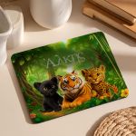 Παιδικό Mousepad για Αγόρι με Όνομα και Σχέδιο Τίγρεις