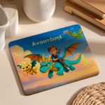 Mousepad Παιδικό για Αγόρι με Σχέδιο Δράκους και Πολεμιστή
