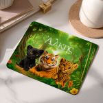 Παιδικό Mousepad για Αγόρι με Όνομα και Σχέδιο Τίγρεις