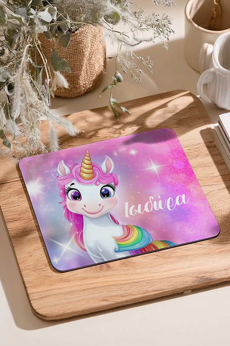 Mousepad για Κορίτσι με Εκτύπωση και Σχέδιο Μονόκερο