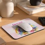 Παιδικό Mousepad για Κορίτσι με Όνομα και Σχέδιο Μονόκερο