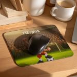 Προσωποποιημένο Mousepad για Αγόρι με Ερυθρόλευκο Παίχτη