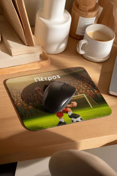 Προσωποποιημένο Mousepad για Αγόρι με Ερυθρόλευκο Παίχτη