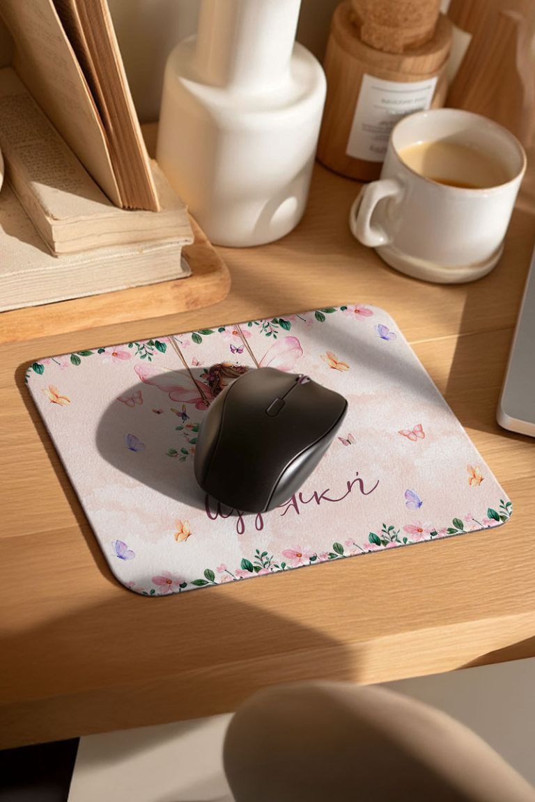 Mousepad Παιδικό για Κορίτσι με Σχέδιο Νεράιδα & Πεταλούδες