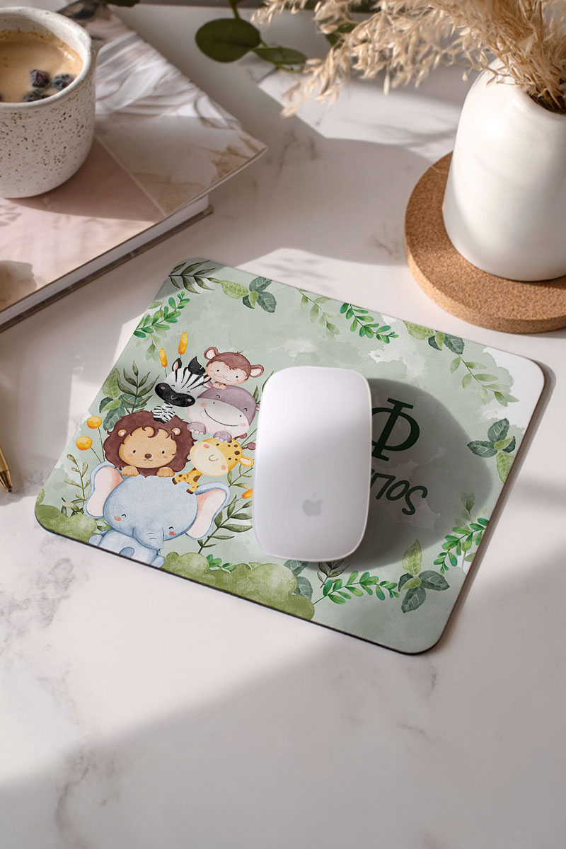 Mousepad Παιδικό Προσωποποιημένο με Χαρούμενα Ζωάκια