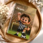 Τετράδιο Α4 Σπιράλ Παιδικό, με Ασπρόμαυρο Ποδοσφαιριστή