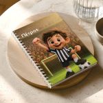 Τετράδιο Α4 Σπιράλ Παιδικό, με Ασπρόμαυρο Ποδοσφαιριστή