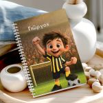 Τετράδιο Α4 Σπιράλ με Θέματα και Κιτρινόμαυρο Ποδοσφαιριστή