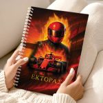 Τετράδιο Σπιράλ Α4 με Θέματα, Σχέδιο με Αυτοκίνητο & Οδηγό