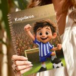 Τετράδιο Α4 Σπιράλ Παιδικό, με Σχέδιο Γαλάζιο Ποδοσφαιριστή