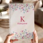 Τετράδιο Σπιράλ Α4 με Θέματα, Σχέδιο με Όνομα & Λουλούδια