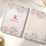 Τετράδιο Σπιράλ Α4 με Θέματα, Σχέδιο με Όνομα & Λουλούδια