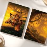 Τετράδιο Σπιράλ Α4 με Θέματα, Προσωποποιημένο με Τίγρη