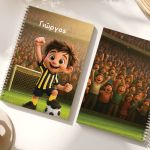 Τετράδιο Α4 Σπιράλ με Θέματα και Κιτρινόμαυρο Ποδοσφαιριστή