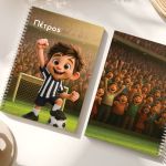 Τετράδιο Α4 Σπιράλ Παιδικό, με Ασπρόμαυρο Ποδοσφαιριστή